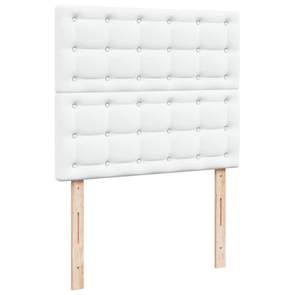 Ottoman-Bett mit Matratze & LEDs Weiß 120x190 cm Kunstleder