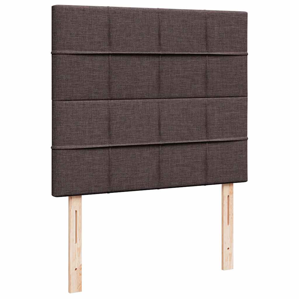 Ottoman-Bett mit Matratze & LEDs Dunkelbraun 120x190 cm Stoff
