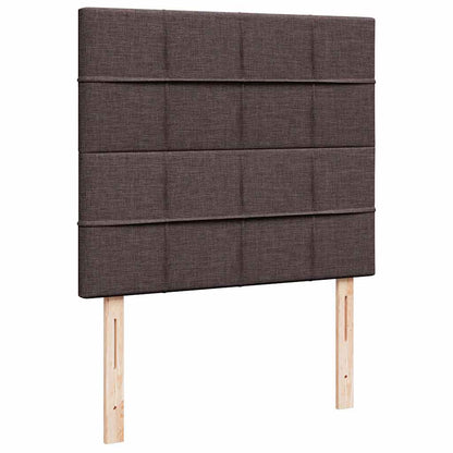 Ottoman-Bett mit Matratze & LEDs Dunkelbraun 120x190 cm Stoff