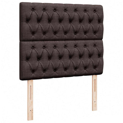 Ottoman-Bett mit Matratze & LEDs Dunkelbraun 120x190 cm Stoff