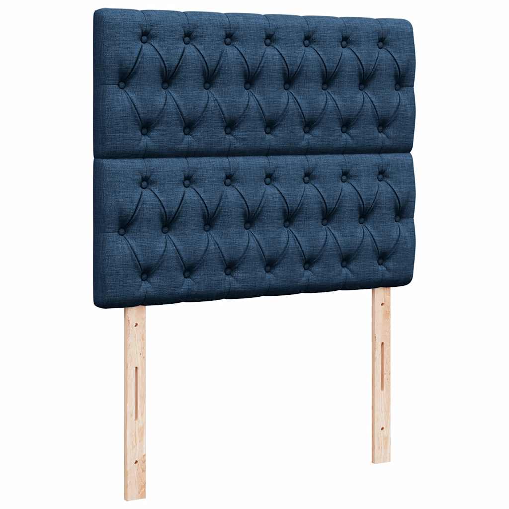 Ottoman-Bett mit Matratze Blau 120x200 cm Stoff