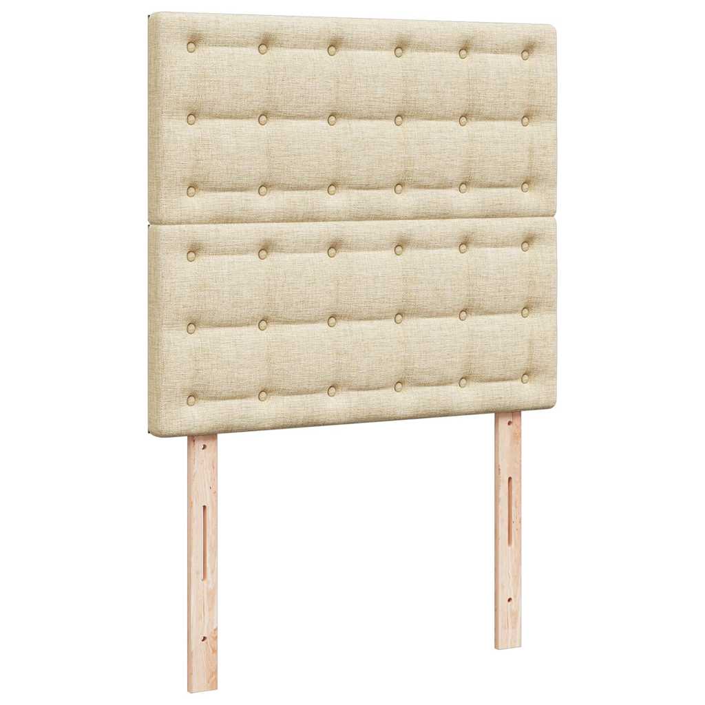 Ottoman-Bett mit Matratze Creme 80x200 cm Stoff