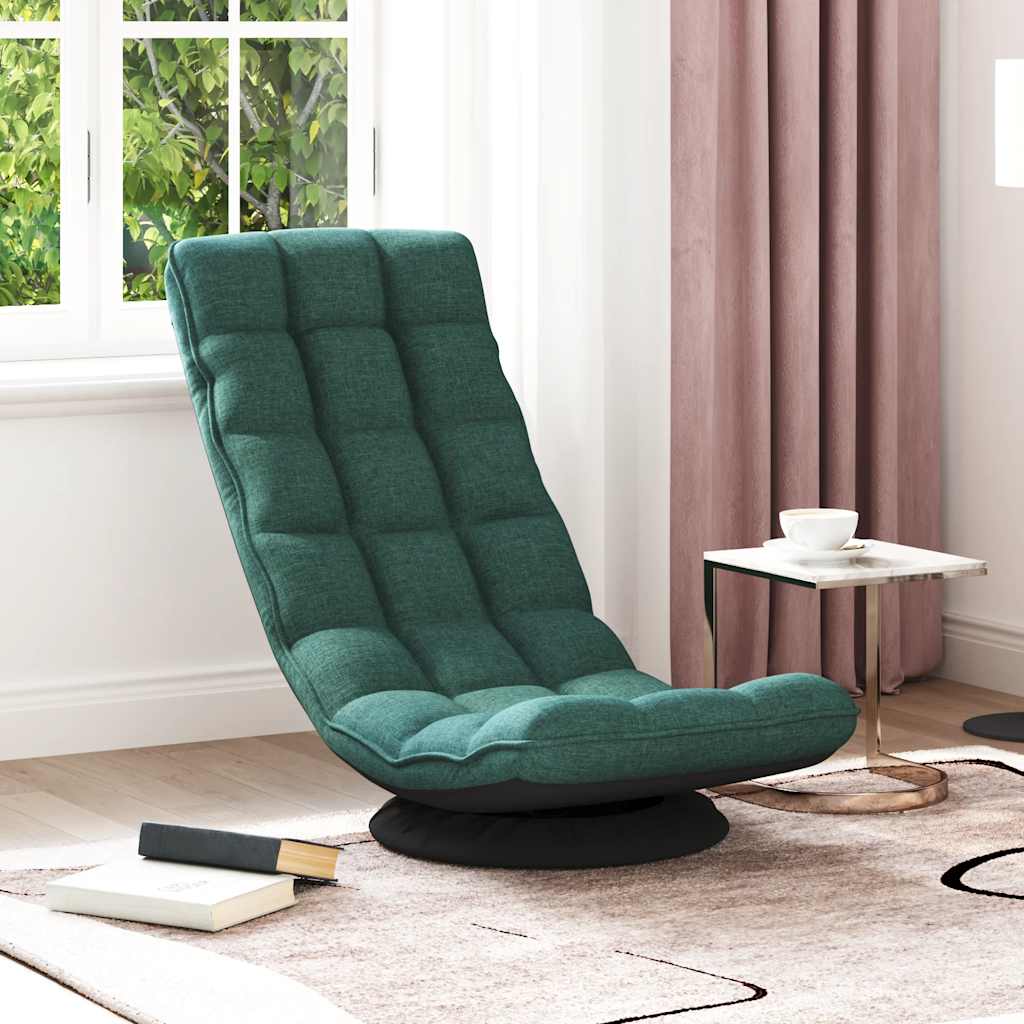 Bodenstuhl Drehbar Dunkelgrün 70x51x79 cm Stoff