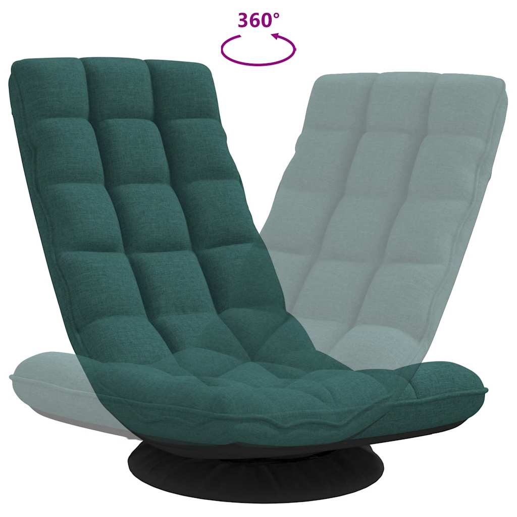 Bodenstuhl Drehbar Dunkelgrün 70x51x79 cm Stoff