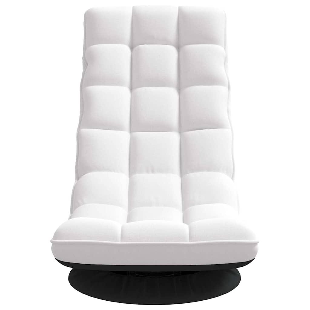 Bodenstuhl Drehbar Weiß 70x51x79 cm Stoff