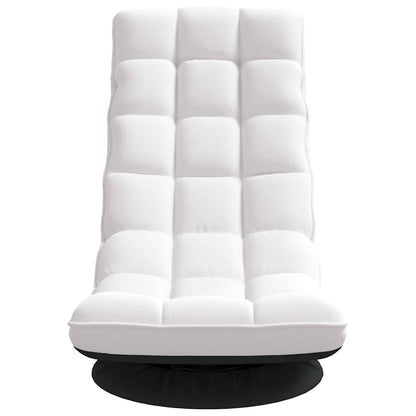 Bodenstuhl Drehbar Weiß 70x51x79 cm Stoff