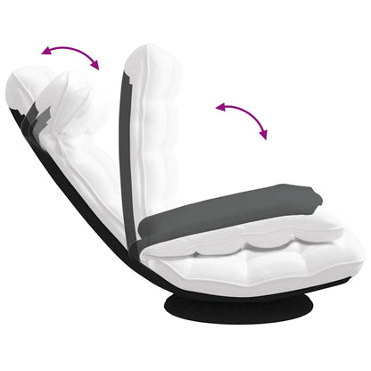 Bodenstuhl Drehbar Weiß 70x51x79 cm Stoff