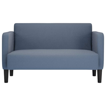 Zweisitzer-Sofa Blau 109 cm Cordstoff
