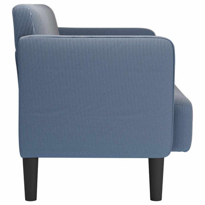 Zweisitzer-Sofa Blau 109 cm Cordstoff
