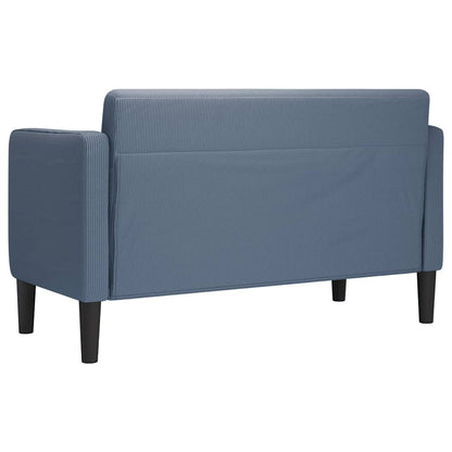 Zweisitzer-Sofa Blau 109 cm Cordstoff