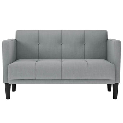 Zweisitzer-Sofa Hellgrau 111 cm Stoff