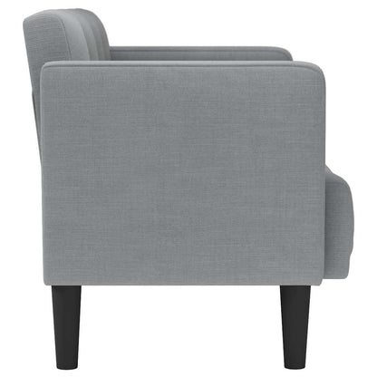 Zweisitzer-Sofa Hellgrau 111 cm Stoff