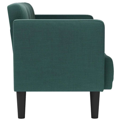 Zweisitzer-Sofa Dunkelgrün 111 cm Stoff