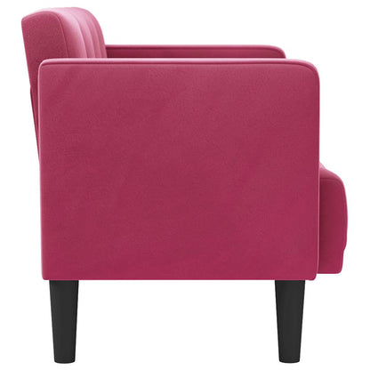 Zweisitzer-Sofa Weinrot 111 cm Samt