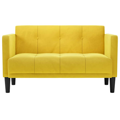 Zweisitzer-Sofa Gelb 111 cm Samt