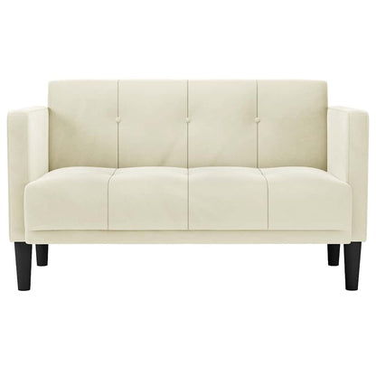Zweisitzer-Sofa Creme 111 cm Samt