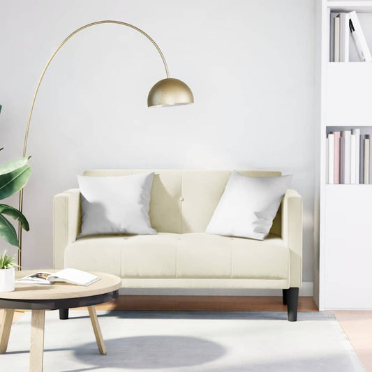 Zweisitzer-Sofa Creme 111 cm Samt