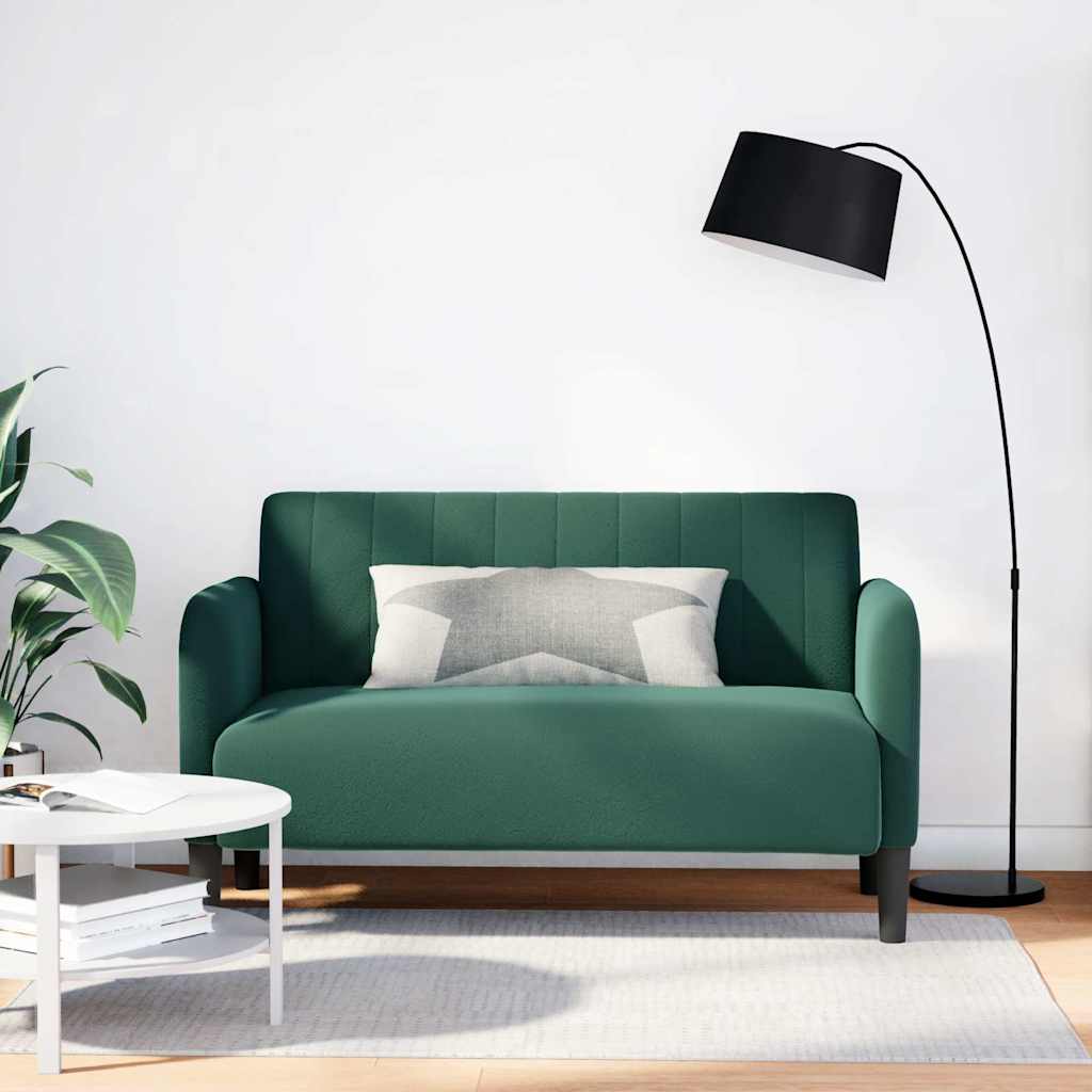Zweisitzer-Sofa Dunkelgrün 109 cm Samt