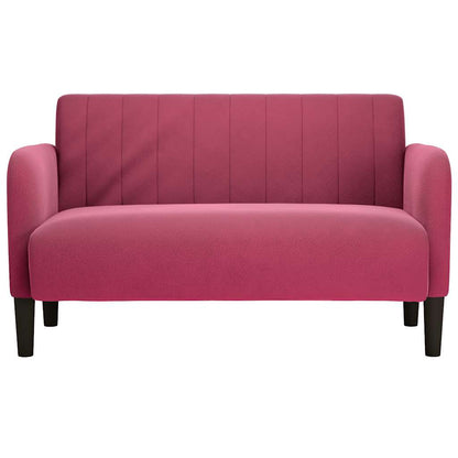 Zweisitzer-Sofa Weinrot 109 cm Samt