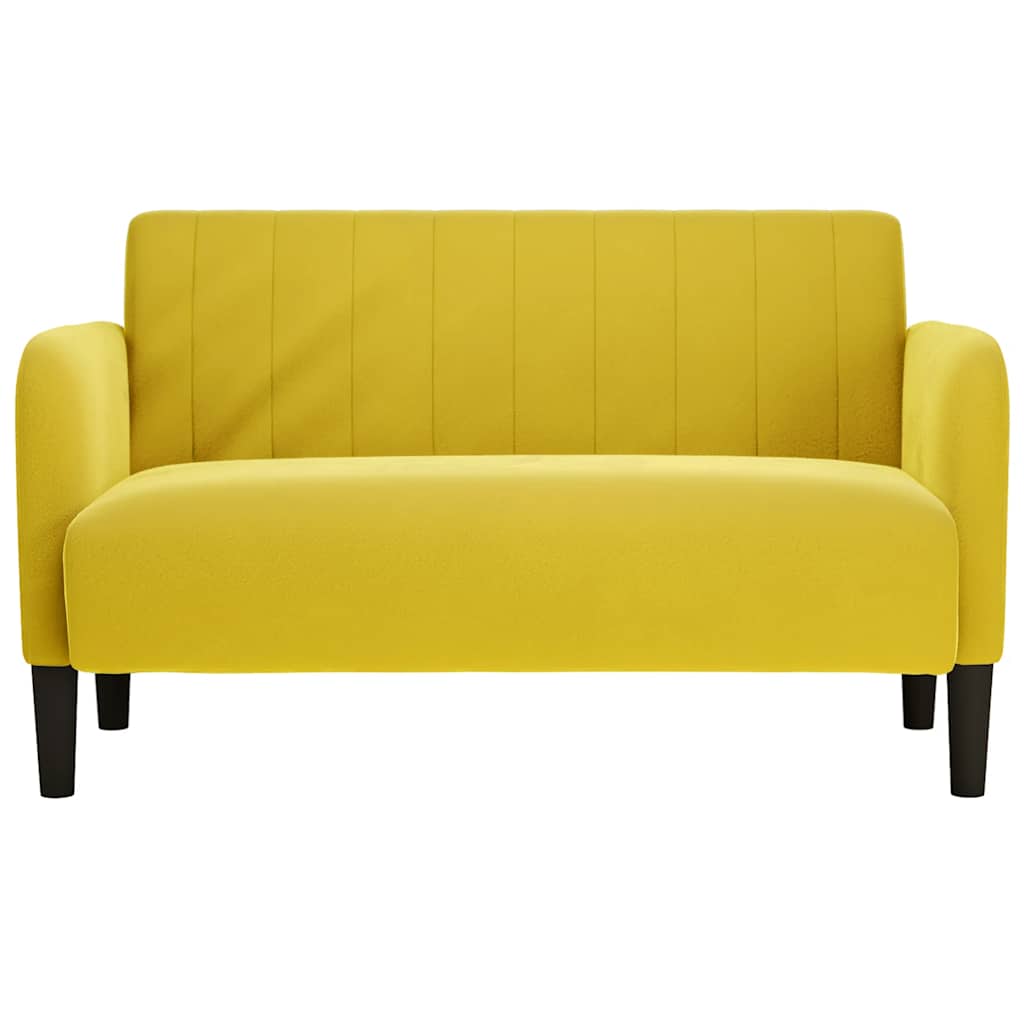 Zweisitzer-Sofa Gelb 109 cm Samt
