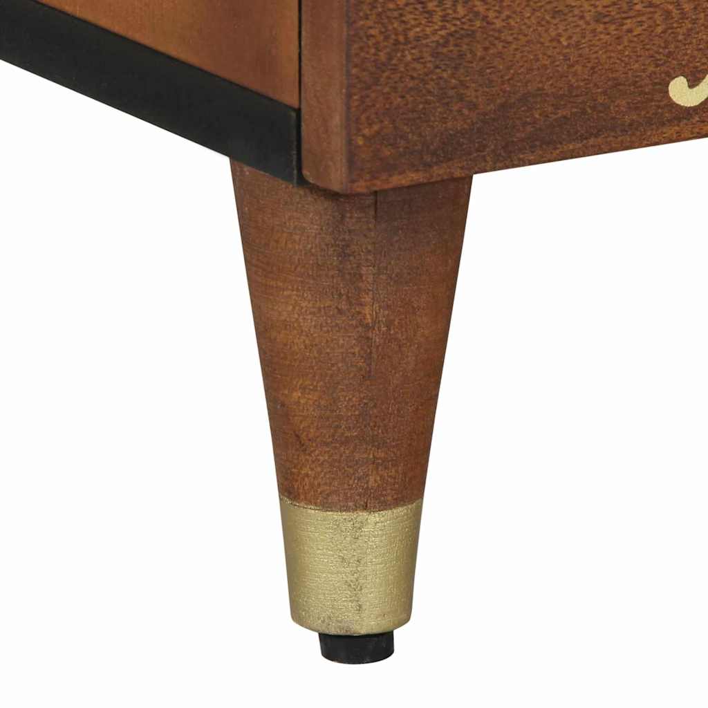 Nachttisch Honigbraun 40 x 33 x 46 cm Massivholz Mango