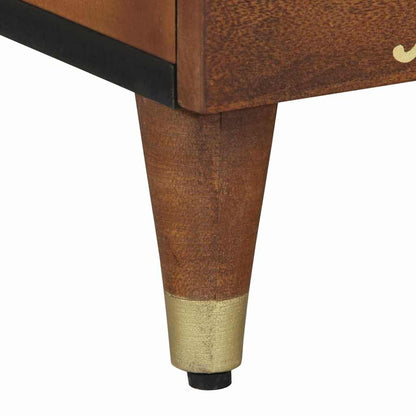 Nachttisch Honigbraun 40 x 33 x 46 cm Massivholz Mango