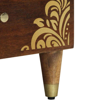 Nachttisch 2 pcs Honigbraun 40 x 33 x 46 cm Massivholz Mango