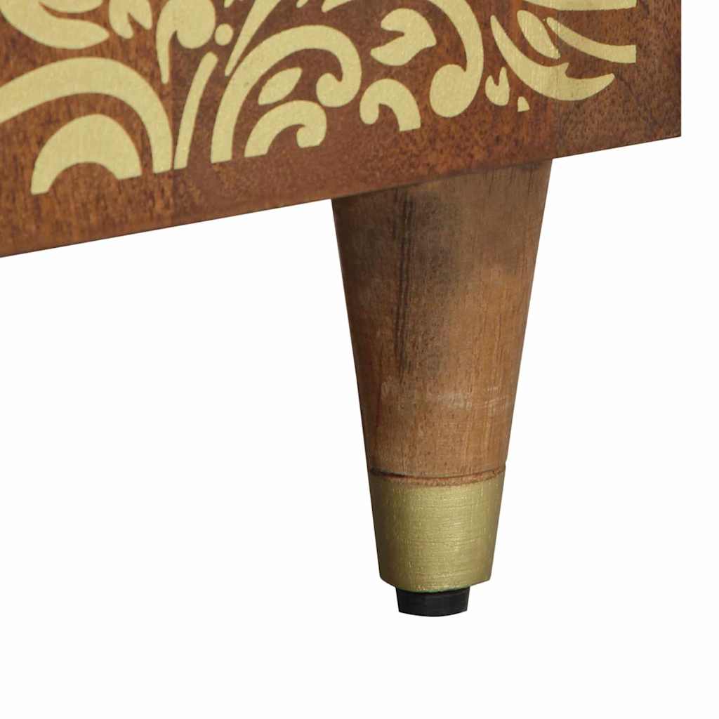 Nachttisch Honigbraun 50 x 33 x 60 cm Massivholz Mango