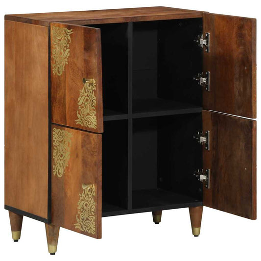 Sideboard mit Regal Braun 60 x 33 x 75 cm Massivholz Mango