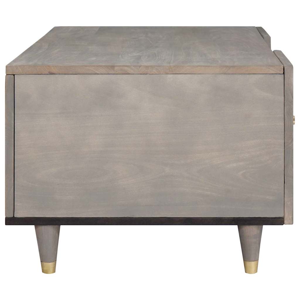 Couchtisch Grau 100 x 54 x 40 cm massives Mangoholz