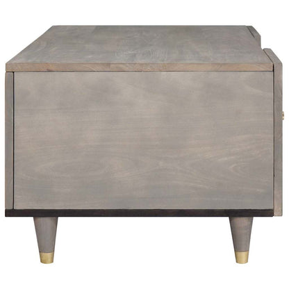 Couchtisch Grau 100 x 54 x 40 cm massives Mangoholz