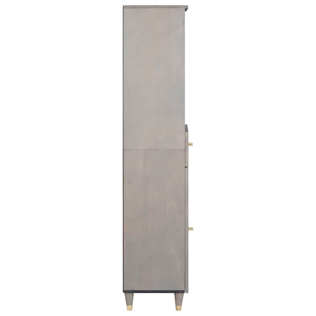 Sideboard Grau 38 x 33,5 x 160 cm Massivholz Mango