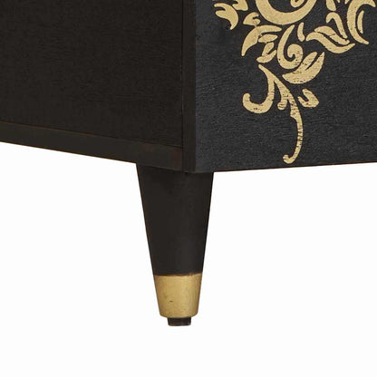 Couchtisch Schwarz 100 x 54 x 40 cm Massivholz Mango