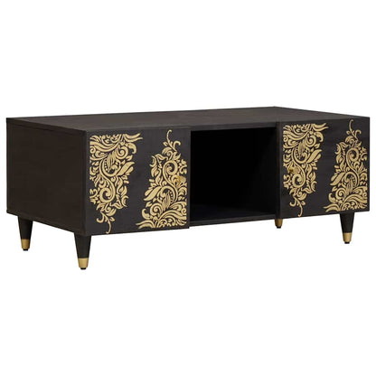 Couchtisch Schwarz 100 x 54 x 40 cm Massivholz Mango