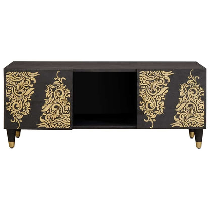 Couchtisch Schwarz 100 x 54 x 40 cm Massivholz Mango