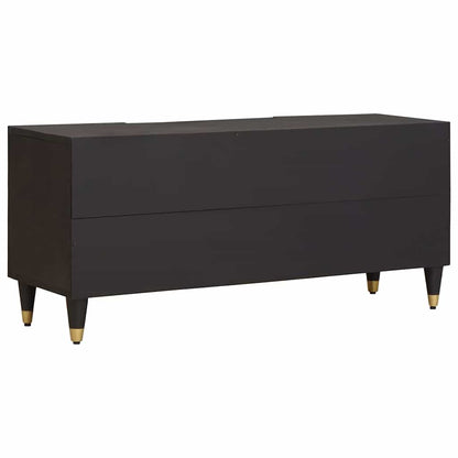TV-Schrank mit Regal Schwarz 105 x 33 x 46 cm Massivholz Mango
