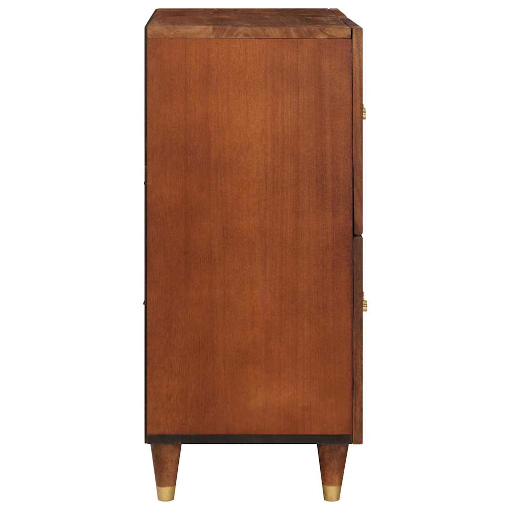 Sideboard Braun 60 x 33.5 x 75 cm Rohr und massives Mangoholz