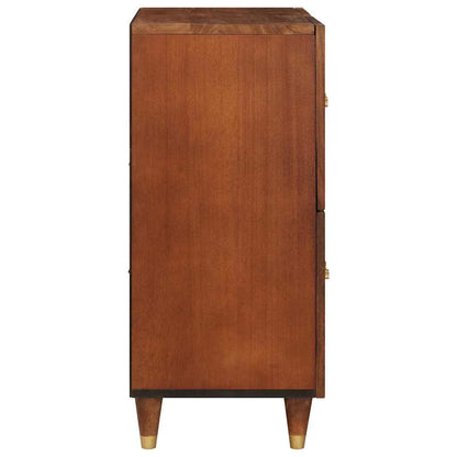 Sideboard Braun 60 x 33.5 x 75 cm Rohr und massives Mangoholz