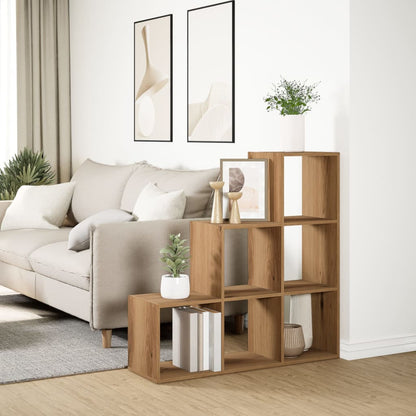 Raumteiler-Bücherregal 3 Etagen Artisan-Eiche 99x29x99 cm