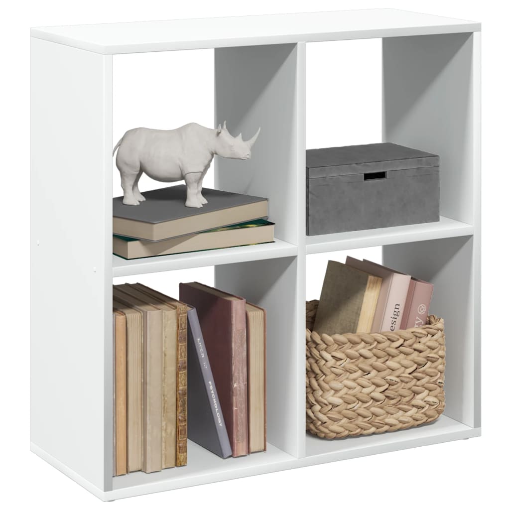 Raumteiler Bücherregal Weiß 69,5 x 29 x 69,5 cm Holzwerkstoff