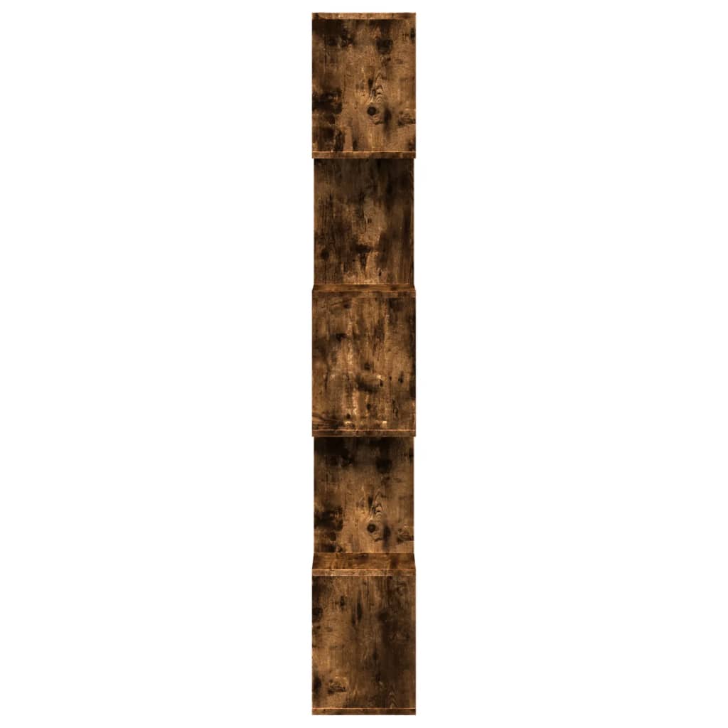 Raumteiler-Bücherregal 5 Etagen Räuchereiche 70x24x161 cm
