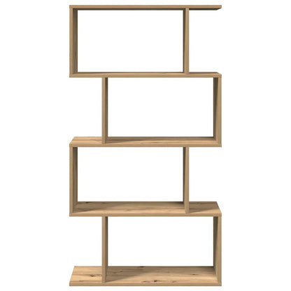 Raumteiler-Bücherregal 4 Böden Artisan-Eiche 70x24x129 cm