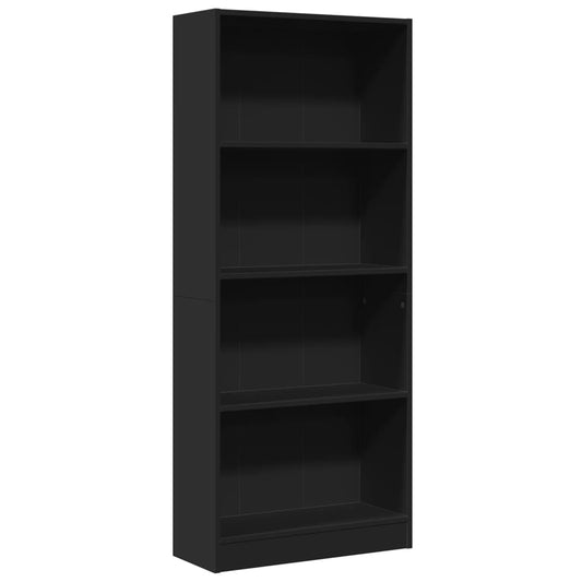 Bücherregal Schwarz 60x24x143 cm Holzwerkstoff