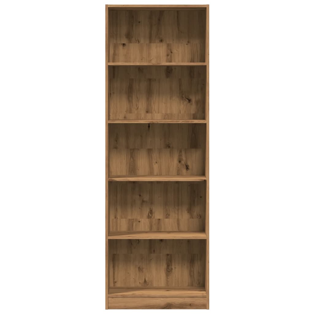 Bücherregal Artisian Oak 60 x 24 x 176 cm Holzwerkstoff