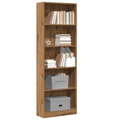 Bücherregal Artisian Oak 60 x 24 x 176 cm Holzwerkstoff