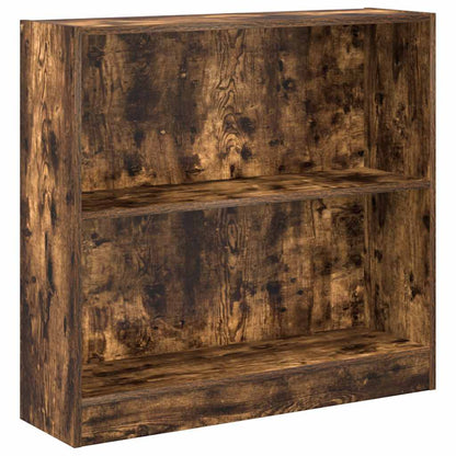 Bücherregal Räuchereiche 80x24x76 cm Holzwerkstoff