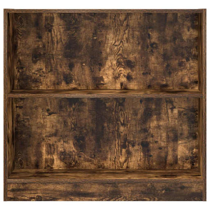 Bücherregal Räuchereiche 80x24x76 cm Holzwerkstoff