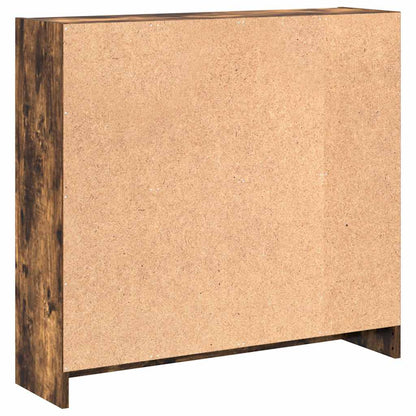 Bücherregal Räuchereiche 80x24x76 cm Holzwerkstoff