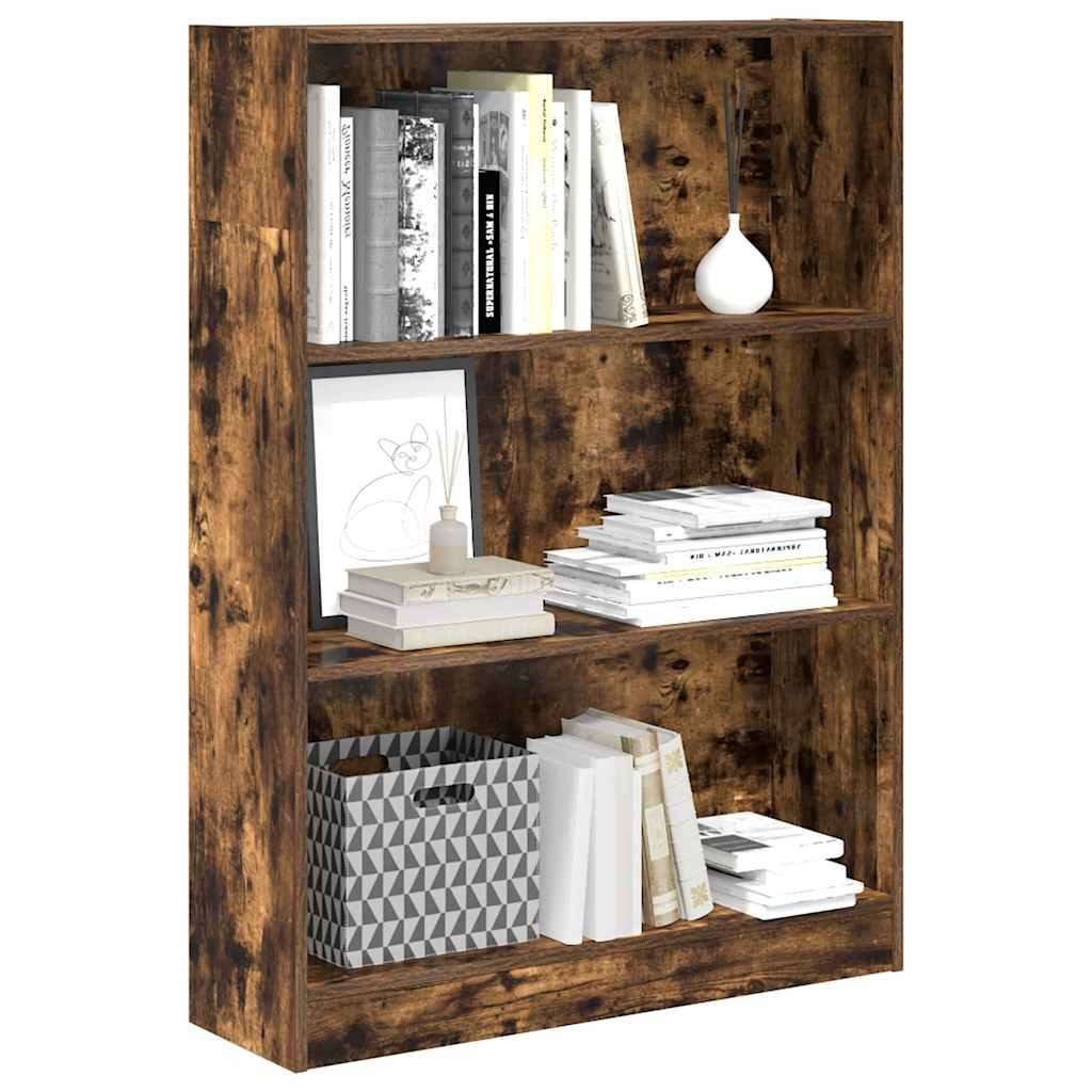 Bücherregal Räuchereiche 80x24x109 cm Holzwerkstoff