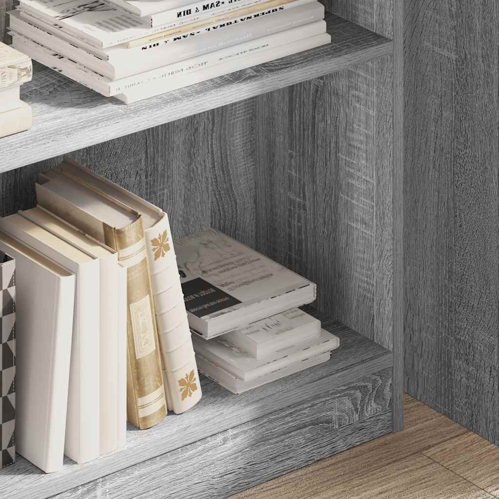 Bücherregal Grau Sonoma 80x24x109 cm Holzwerkstoff